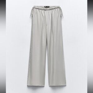 Zara Gray Wide-Leg Pants